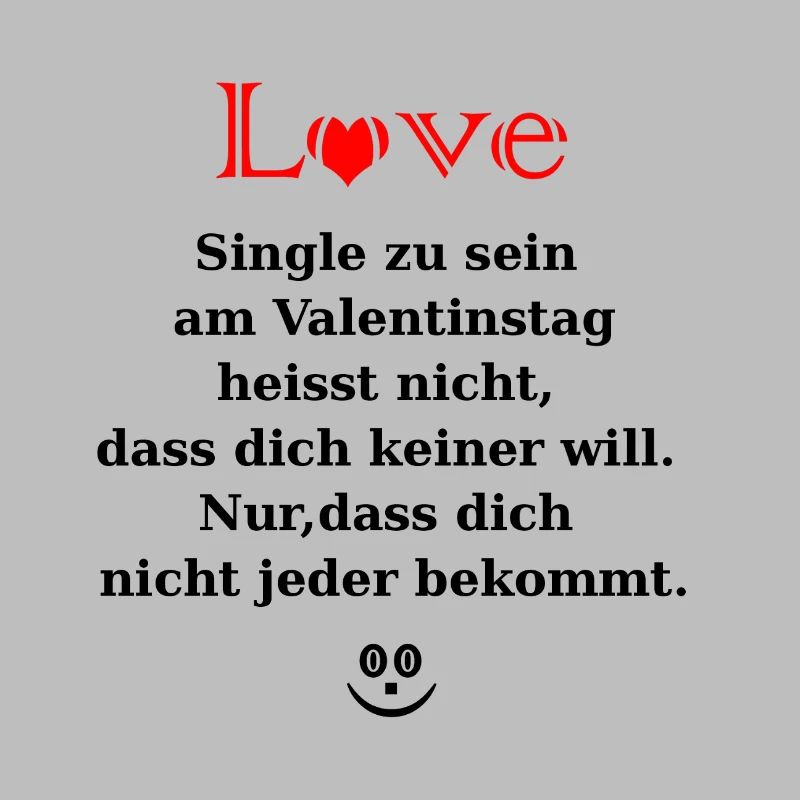 Single zur Valentin mit Herz