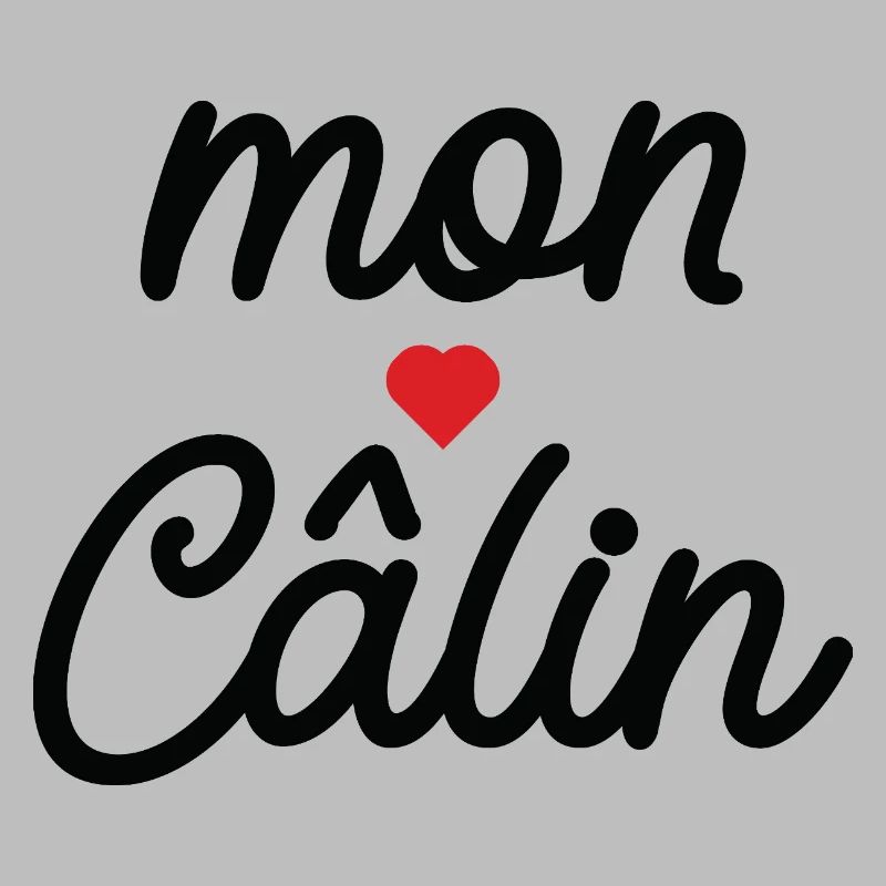 Mon Calin Script Rouge Cœur