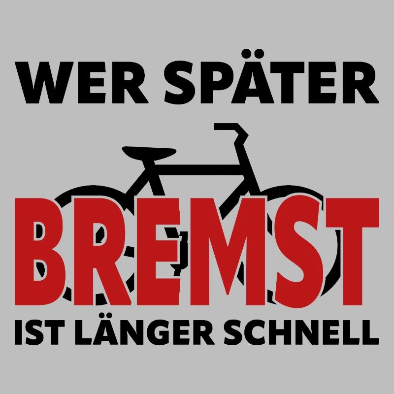 Si tu freines plus tard, tu es plus rapide et plus longtemps - vélo