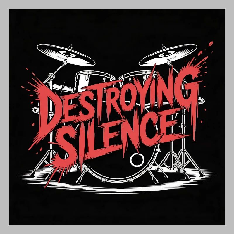 Destroying Silence Drum Graffiti
