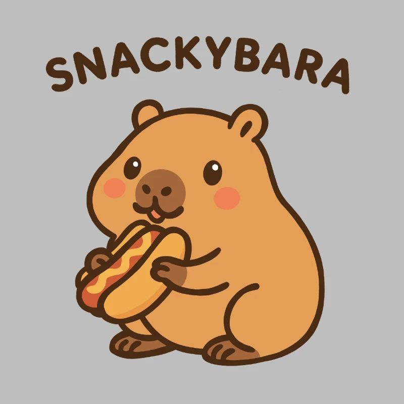 Snackybara – Capybara mit Hotdog