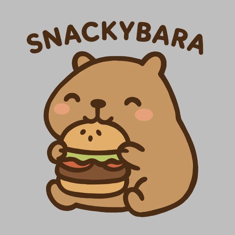 Snackybara – Capybara mit Burger