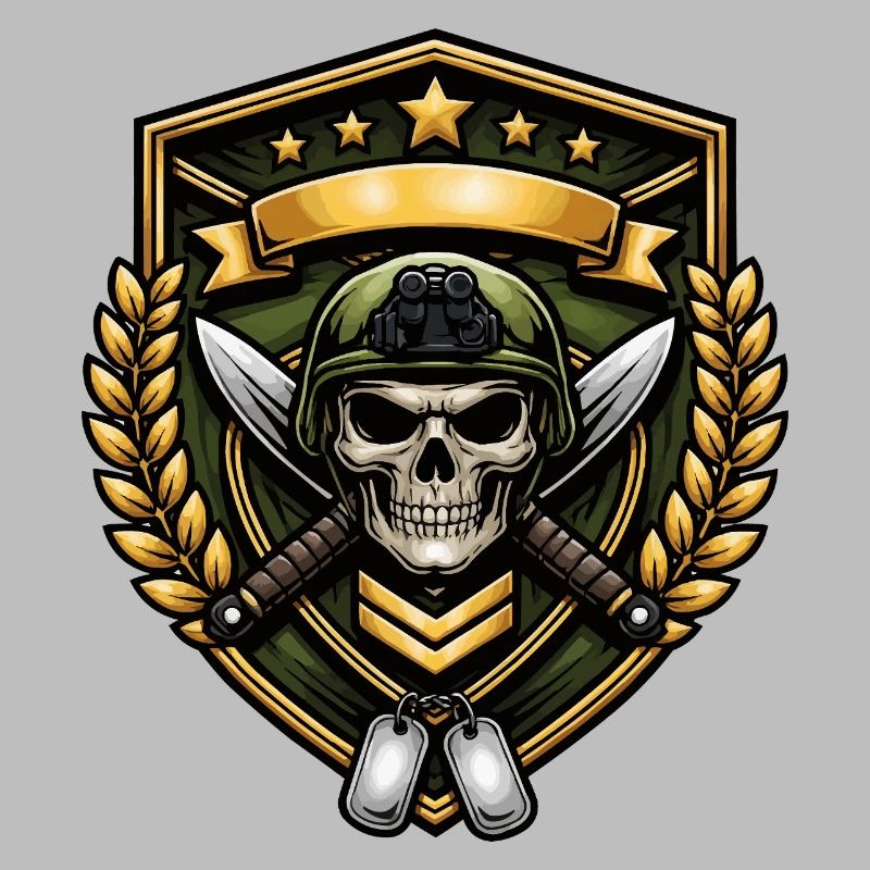Skull Warrior Shield Badge