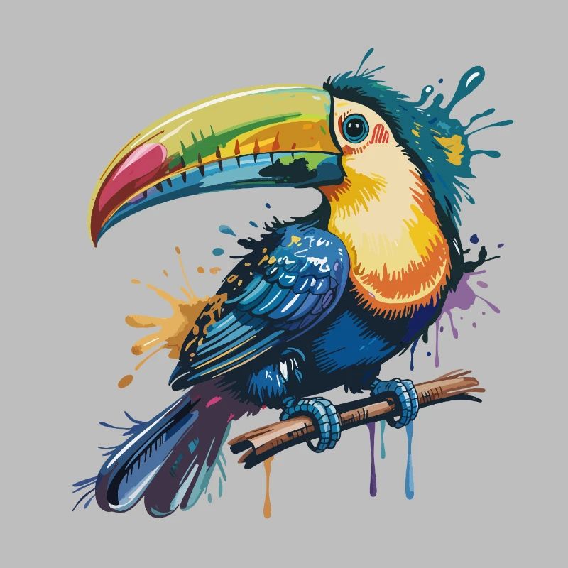 Explosion colorée de toucan