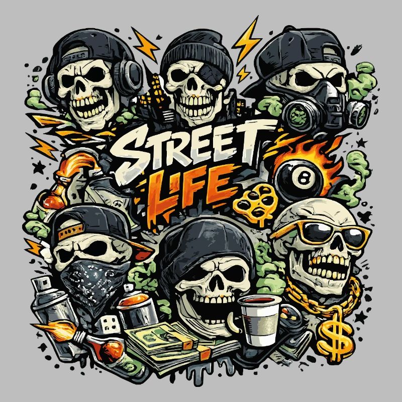 Vie de squelette de rue