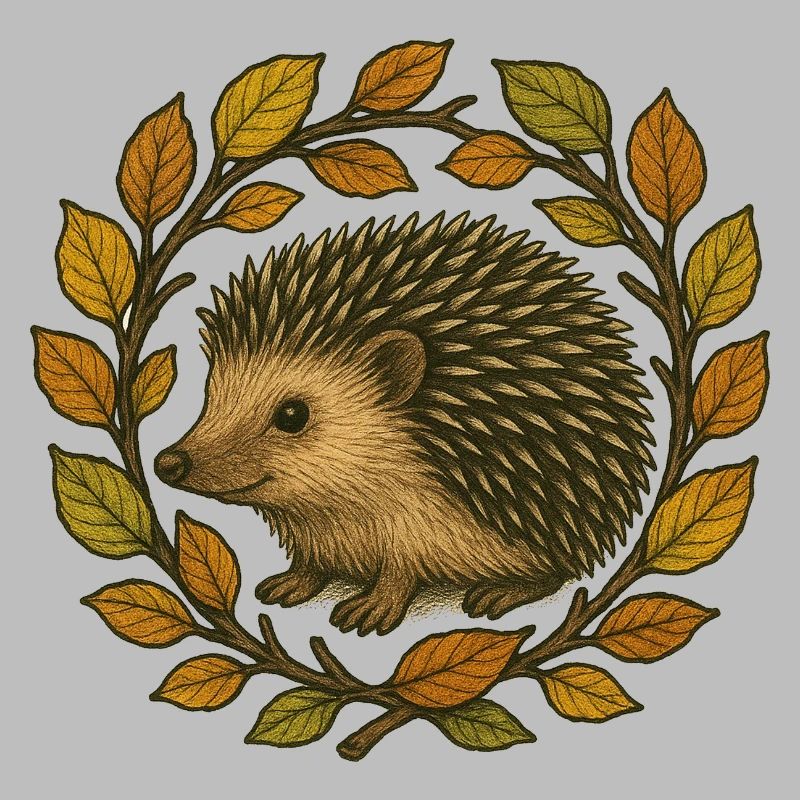 Couronne de hérisson d’automne