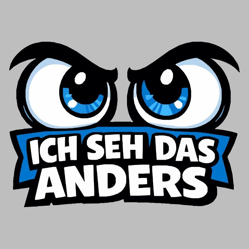Ich seh das anders – Comic Augen Statement Motiv