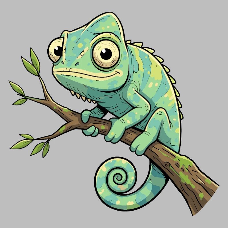 Caméléon sur une branche