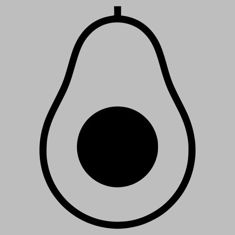 Avocado Half Pit, Icon