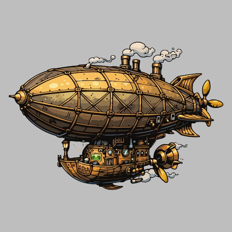 Zeppelin dirigeable steampunk