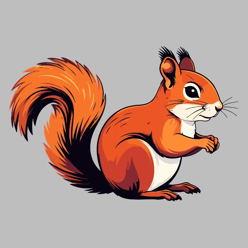 Lebhaftes kleines Eichhörnchen Waldbewohner Motiv
