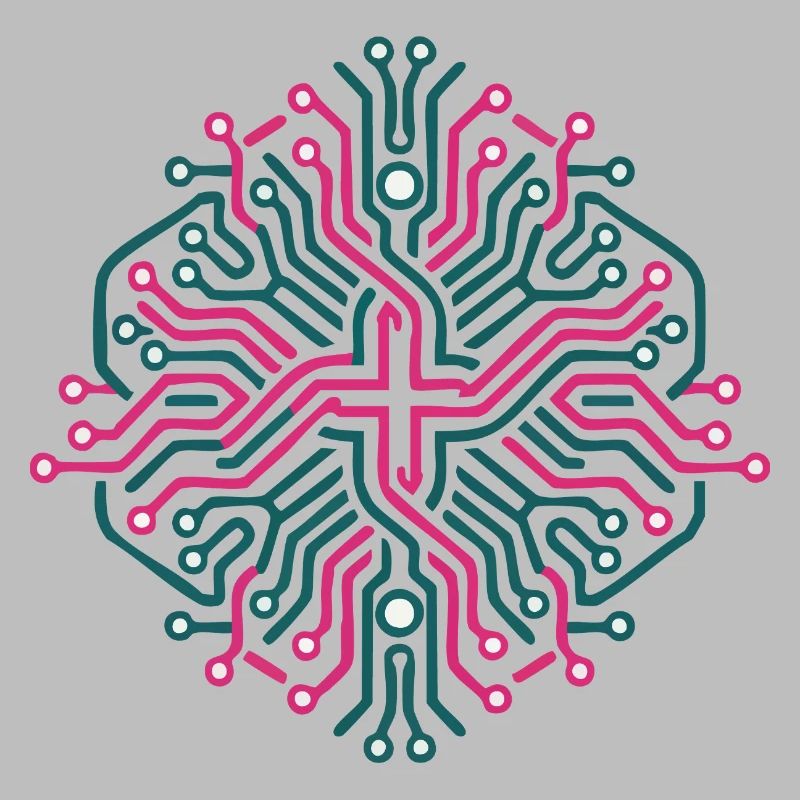 Pink and Blue Symmetric Neural Network