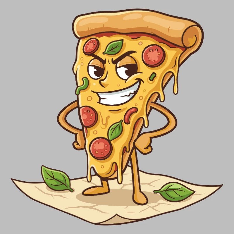Dessin animé coquin de la part de pizza