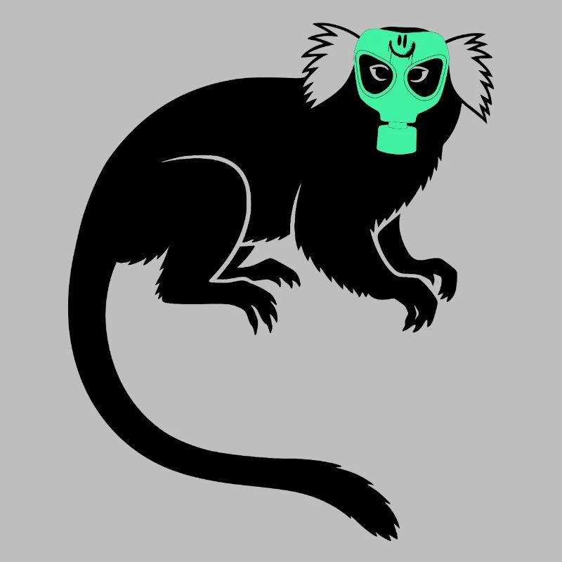 Tamarin Singe proteste contre le masque à gaz