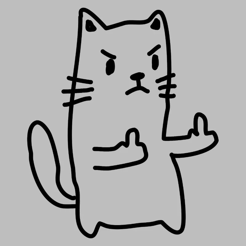 Katze Mittelfinger