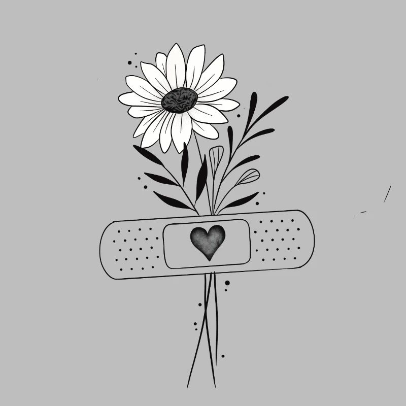 Gänseblümchenherz-Schleife