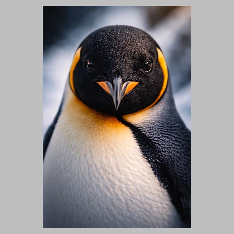 Penguin Gros Plan avec Contraste de Couleur