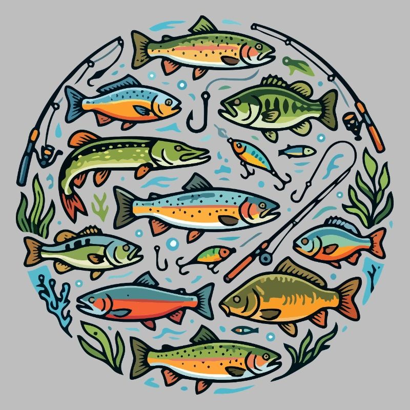 Espèce de poisson Motif de pêche à l’hameçon et pêche