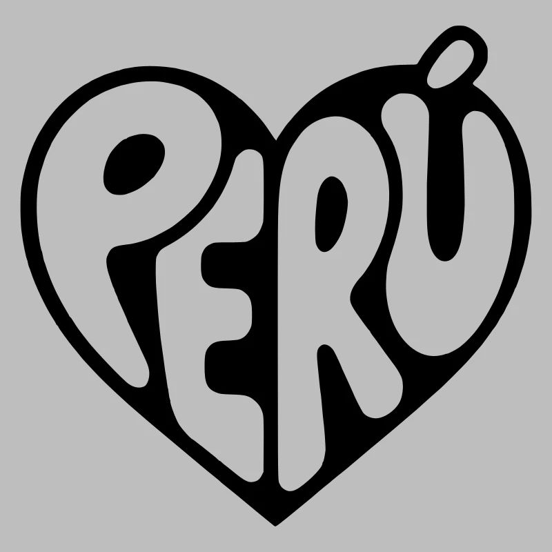 Peru Herz Typografie 