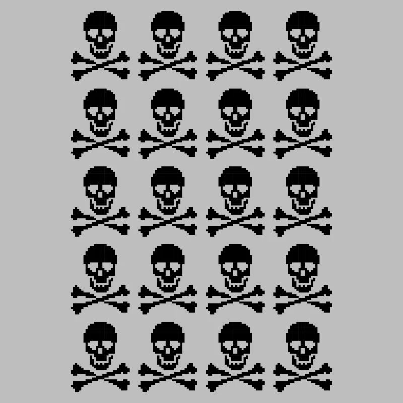 pixelated skulls pattern