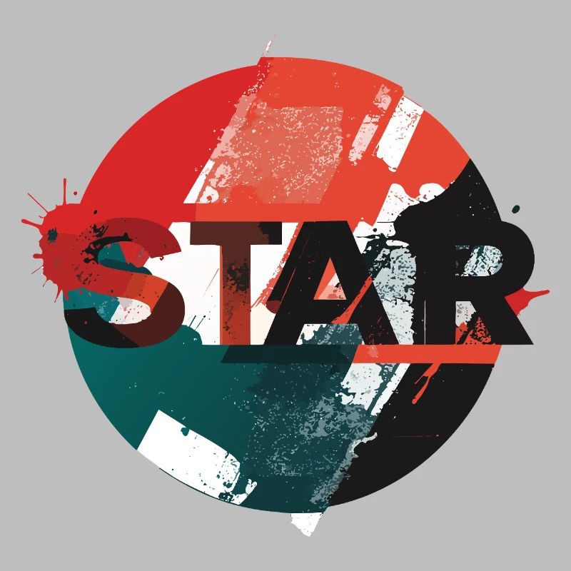 Star Grunge Circle Design
