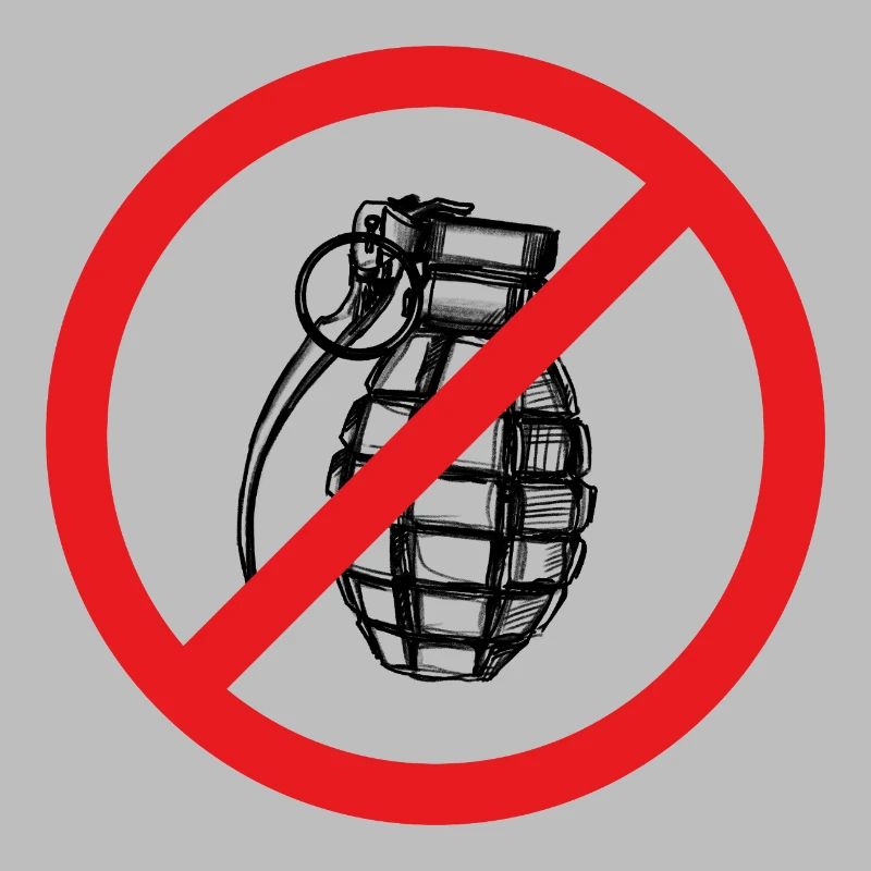 Grenade interdite ! Paix ! - Illustration