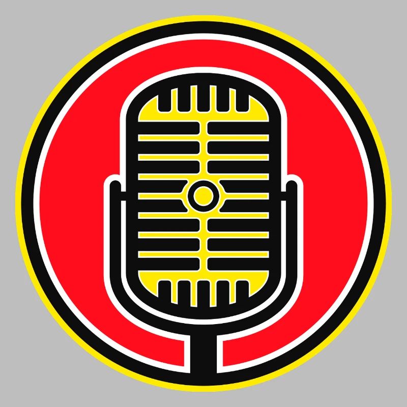 Retro-Mikrofonabzeichen