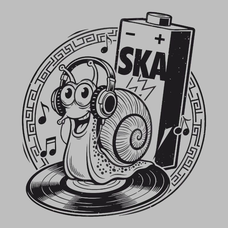 Ska Schnecke mit Kopfhörern