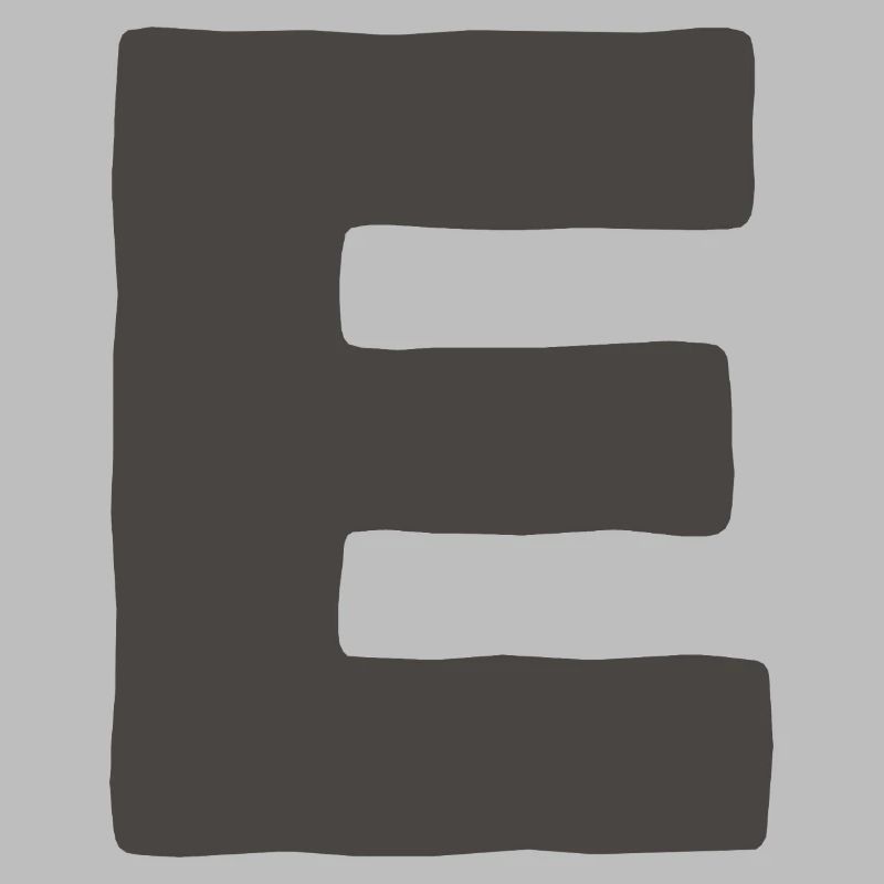 Minimal Letter E Bold Monogram Typography