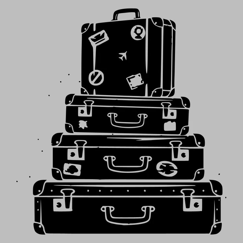 Suitcase Stack Vintage Travel