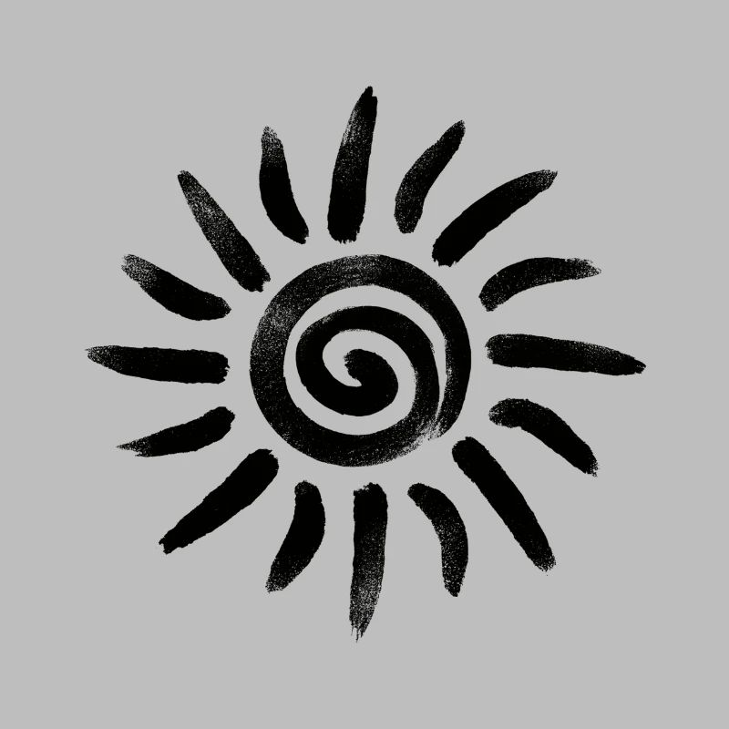 symbole minimaliste soleil