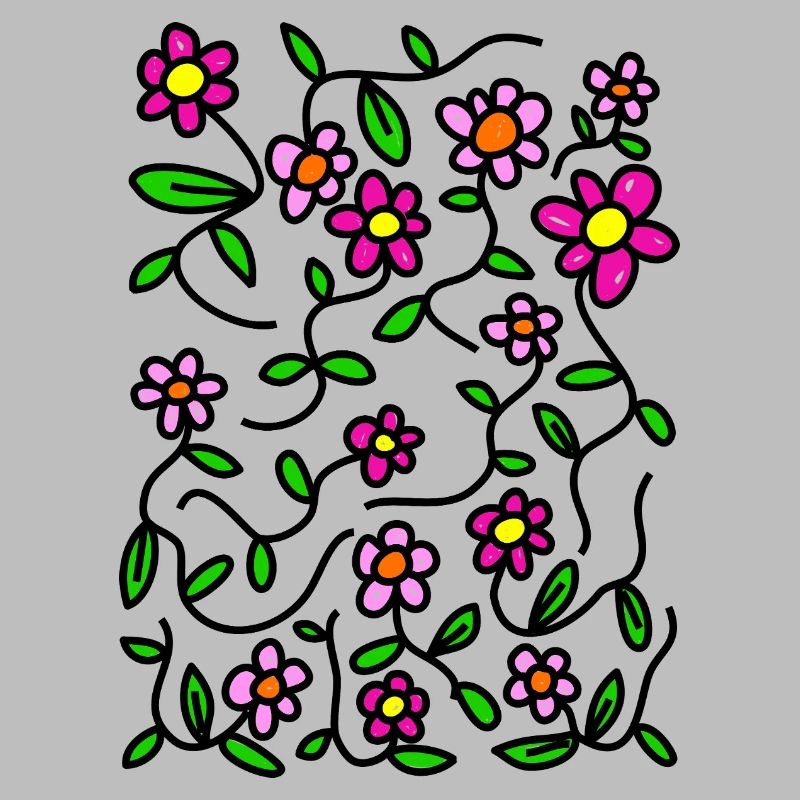 Rosa blühende Doodle-Gänseblümchen