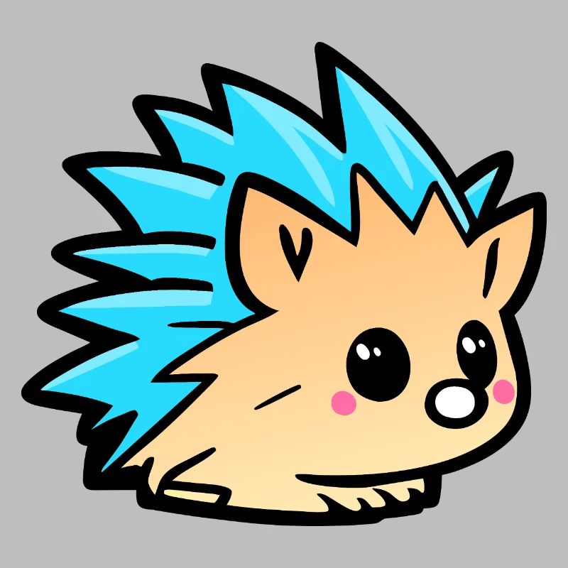 Dessin animé mignon de Kawaii Hedgehog Doodle