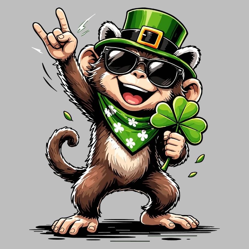 Singe Trèfle : Cadeau drôle de St. Patrick