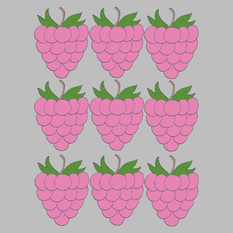 Raspberry Grid Pattern