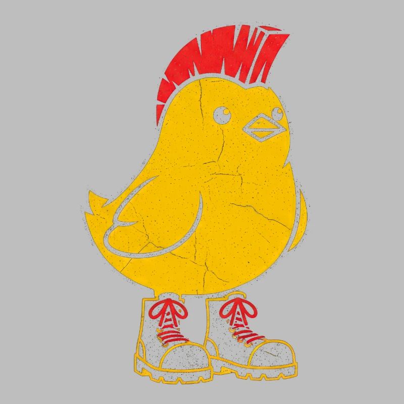 Punk chick with red shoes