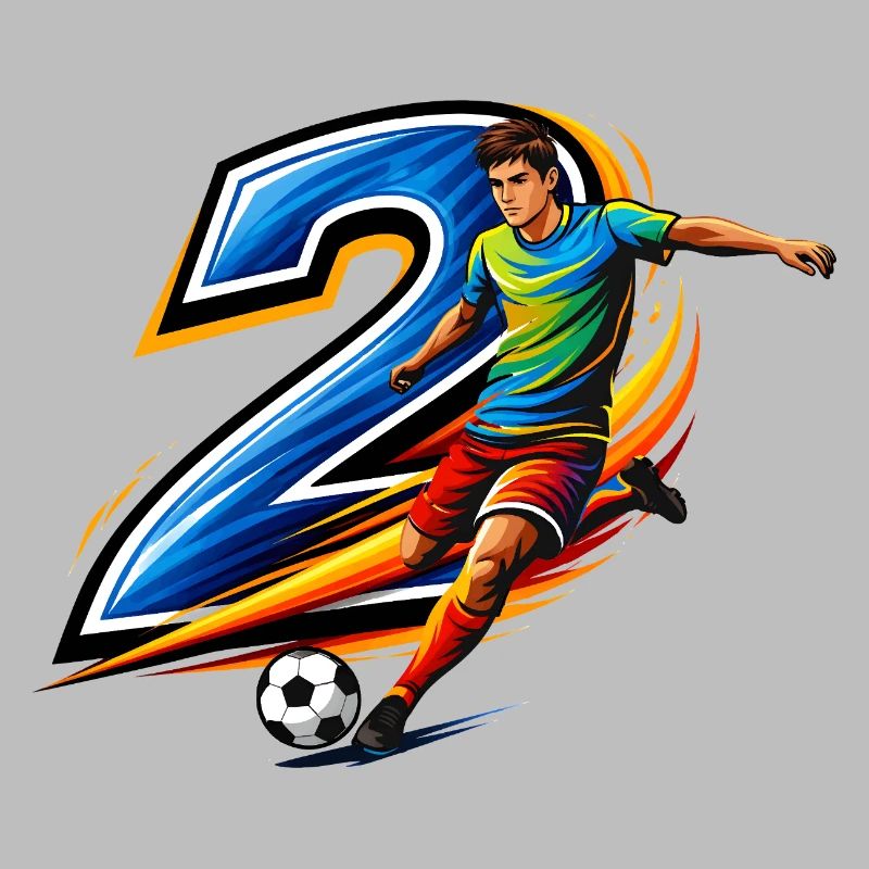 Conception d’action du joueur de maillot numéro 2
