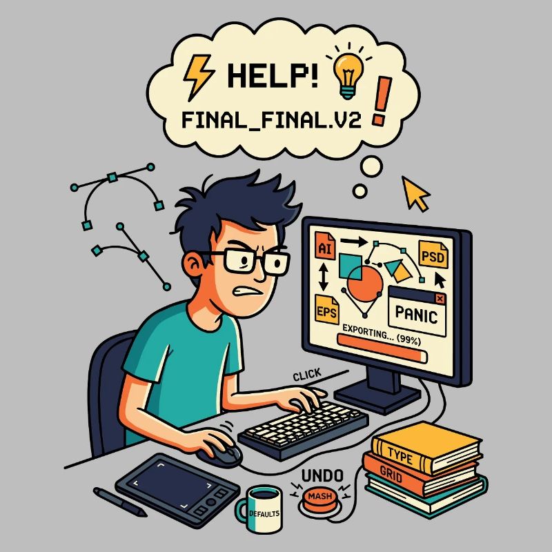 Graphic Designer Chaos Export Panic