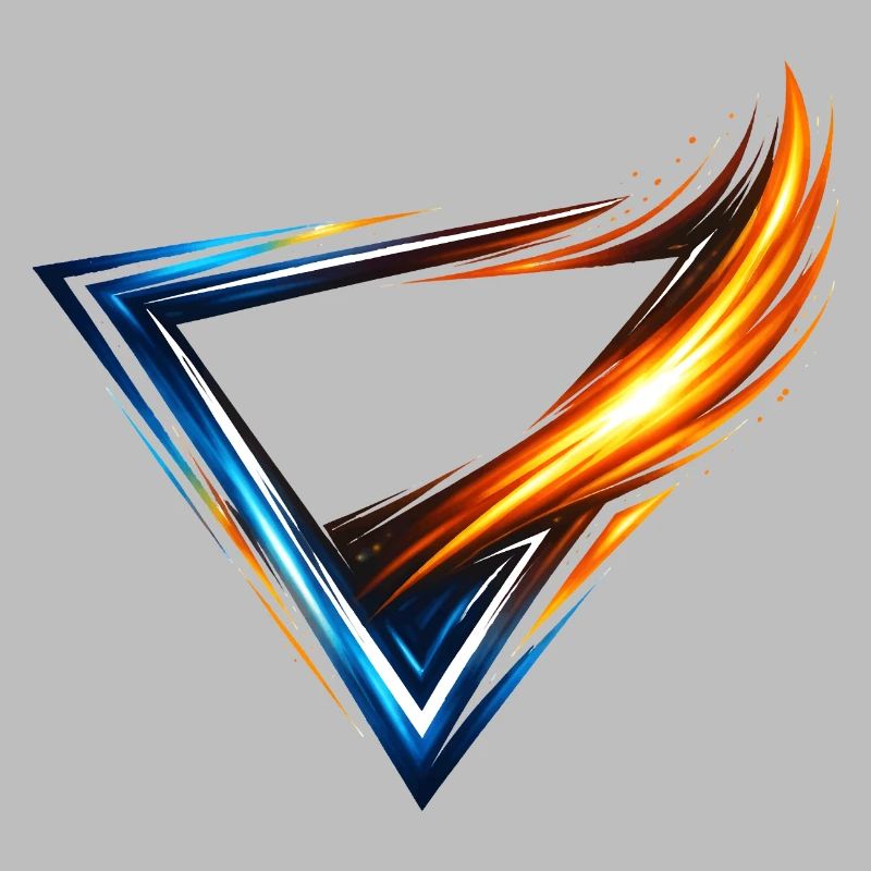 Leotard Design Triangle Blue Orange Dynamic Style