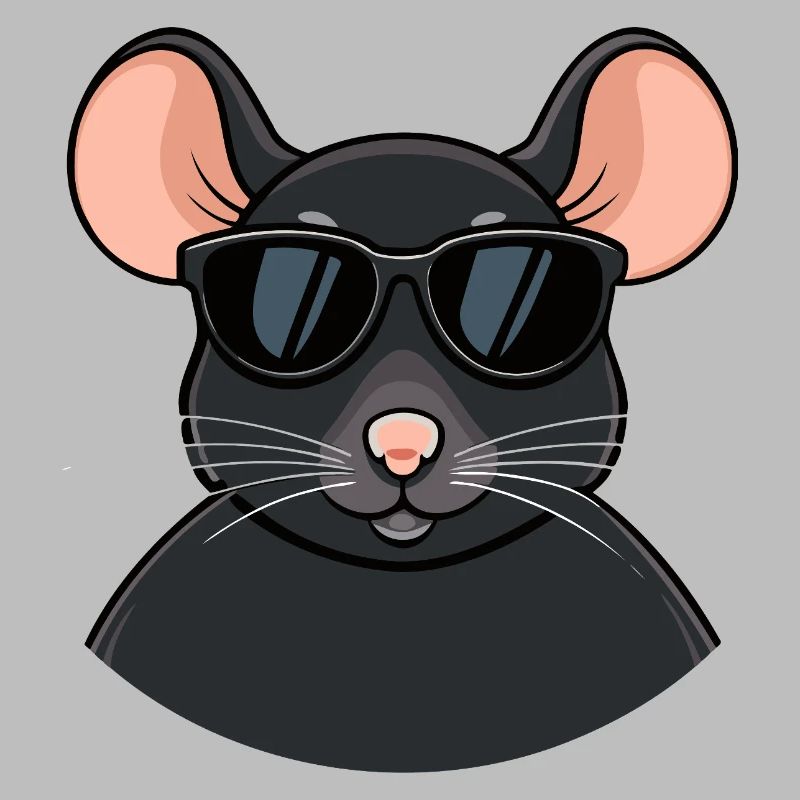 Mouse chic black glasses