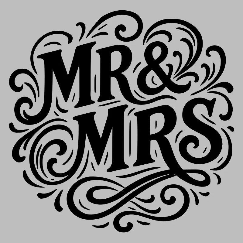 Mr and Mrs Hochzeit Herz Geschenk Ehe Paar