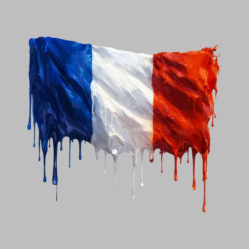 Drapeau français couleur colorée