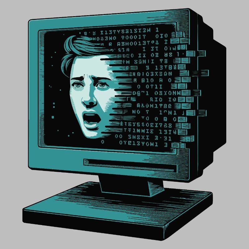 Retro Computer Terror Retroglitch AI
