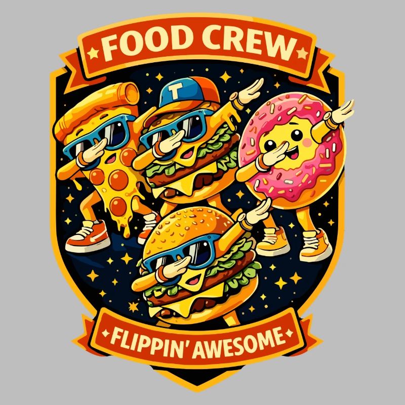 Badge de l’équipe de restauration rapide Flippin Awesome - Dabbing Dab