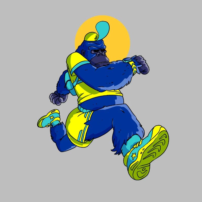 Gorille bleu runner