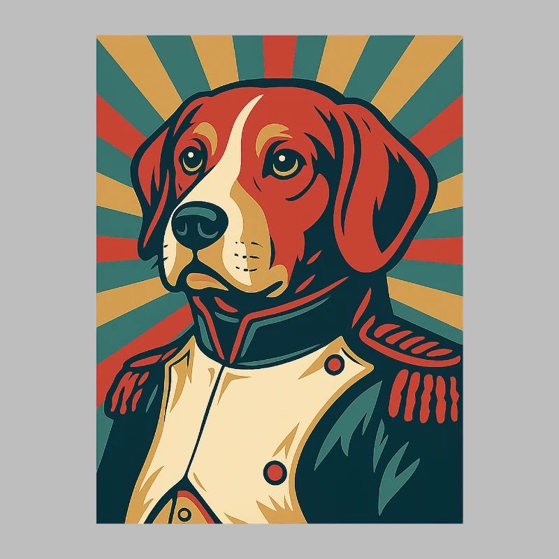 Dog General Style Poster Rétro Design Vintage