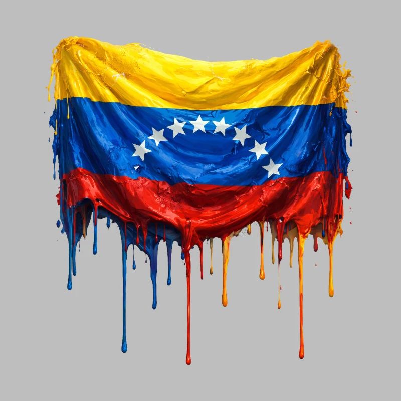 Largage du drapeau du Venezuela