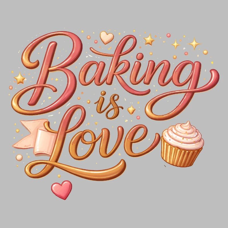 Baking is Love Baking Saying Design