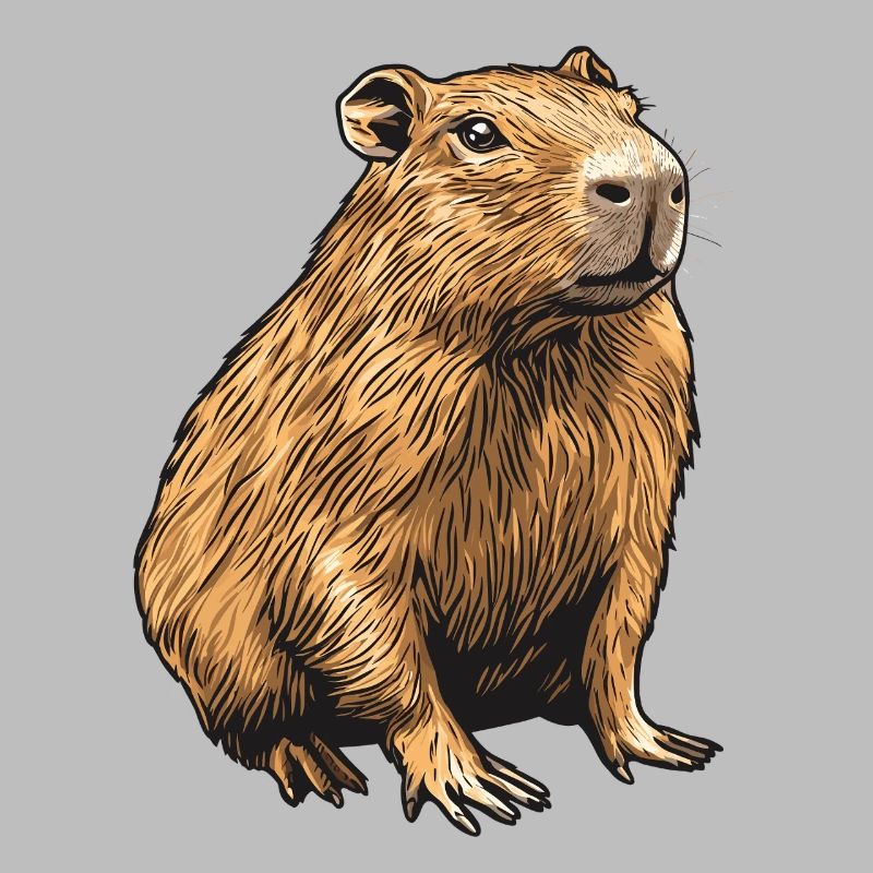 Portrait velouté de Capibara