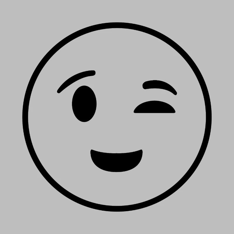 Visage heureux fermant un œil